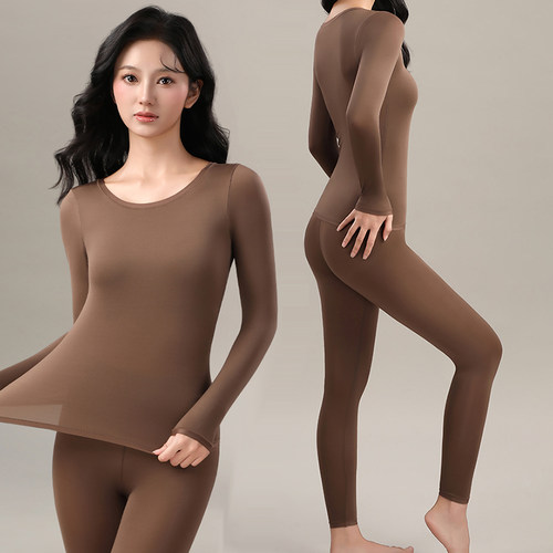 秋衣秋裤抗静电无痕保暖内衣女