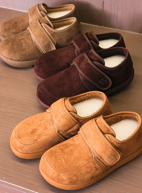 厚底加绒勃肯鞋女雪地靴新款秋冬季防滑毛毛豆豆鞋保暖棉鞋子Q115