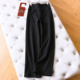 阔腿女休闲裤 纯色松紧腰高腰加绒加厚保暖亲肤宽松直筒裤 窄版 Q354