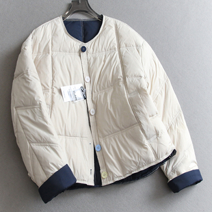 蓄热保暖无惧寒冷 女外套羽绒服Q566 撞色圆领宽松保暖面包服长袖