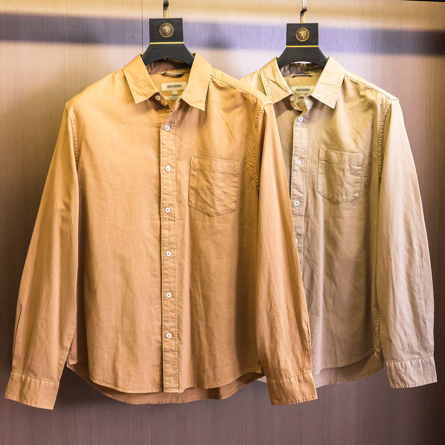 翻领宽松简约商务休闲长袖男衬衫