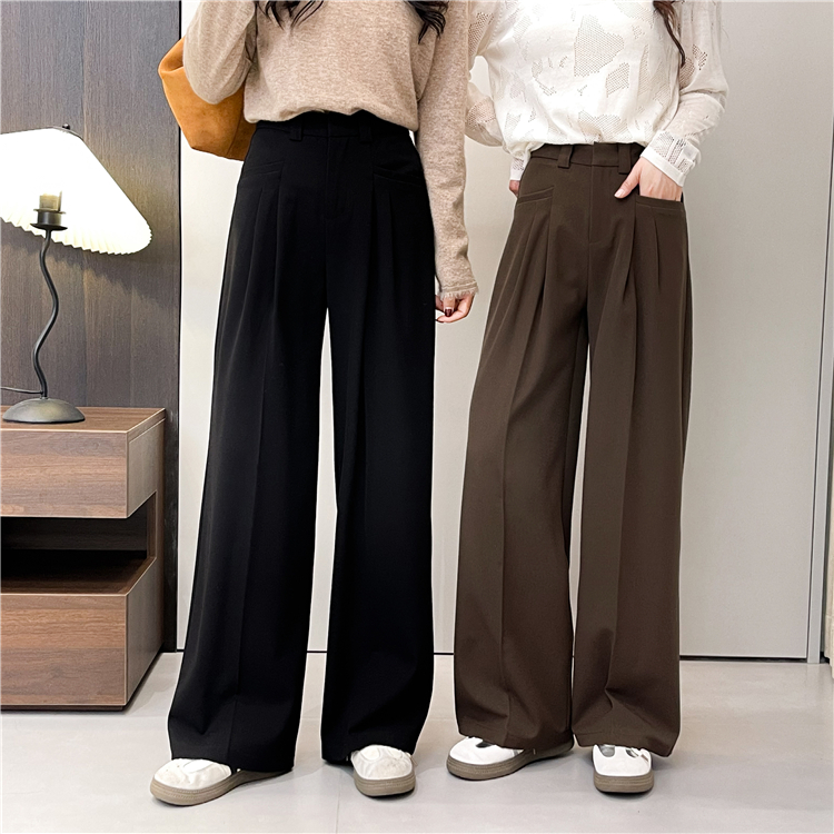 西装裤女裤直筒垂感休闲裤