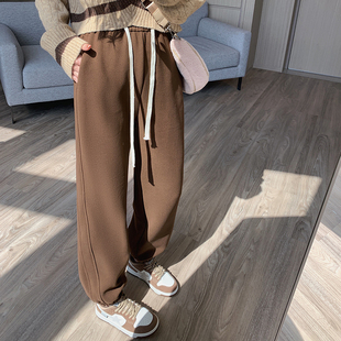 束脚哈伦运动裤 加厚防风裤 宽松休闲卫裤 2024新款 F514 女秋冬季