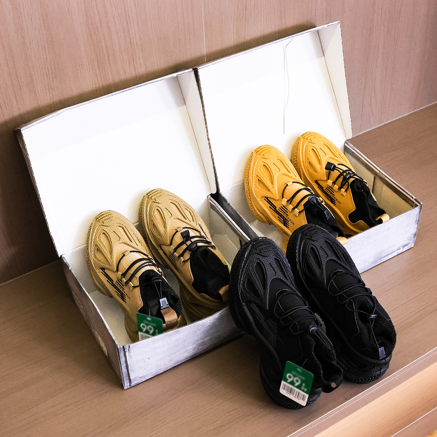 pu拼接鞋面秋季新款男鞋高帮舒适机甲鞋橡胶鞋底老爹鞋休闲鞋N713