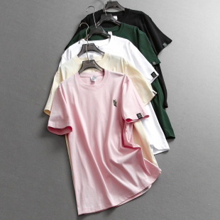 简约立体字母纯棉宽松显瘦圆领2025夏新款 T恤女Z702 百搭休闲短袖