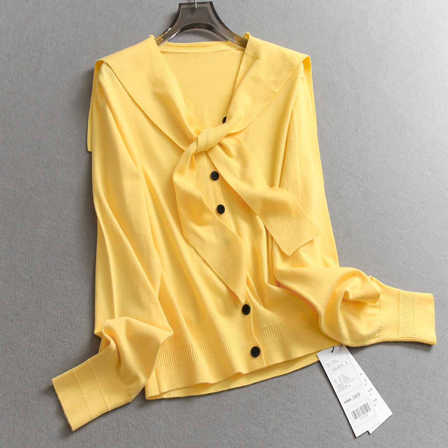 可拆卸披肩纯色羊毛混纺显瘦毛衣