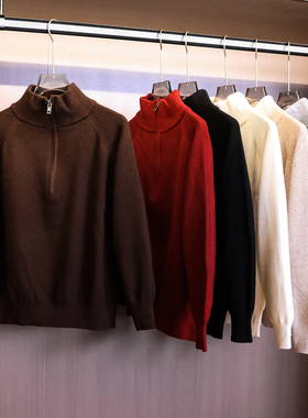 纯色慵懒高领简约气质通勤套头毛衣2025秋季新款长袖女针织衫B710