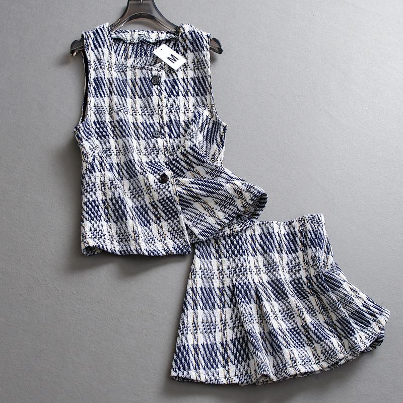 背心马夹可配一整套半身裙套装女