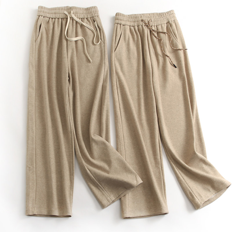 糯米裤加绒加厚女裤休闲裤