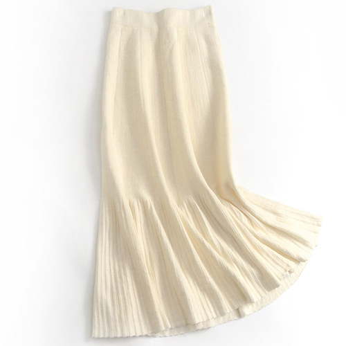 蛋糕裙针织女大摆裙a字裙中长裙