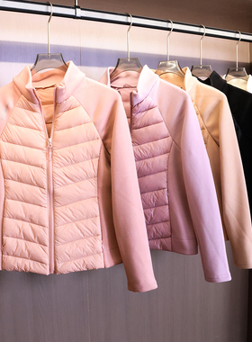 户外跑步运动外套防泼水防污修身轻薄保暖内胆长袖女装羽绒服B539