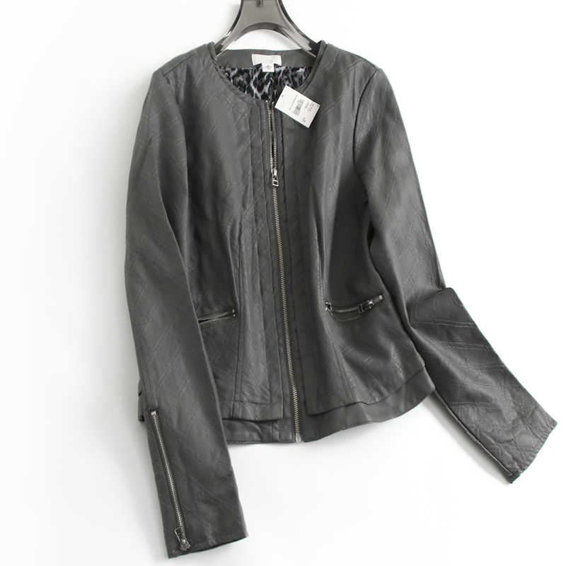 机车服夹克秋冬新款长袖外套皮衣