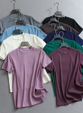 9色极简纯色圆领基础款正肩短袖2026夏季新款通勤休闲女装T恤W811