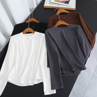 女M231 打底衫 韩系设计德绒打底百搭显瘦加厚套头T恤2025冬季 新款