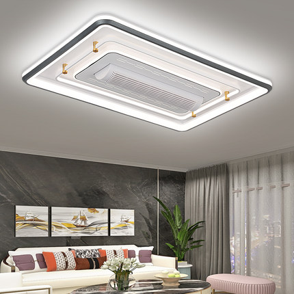 客厅灯现代简约大气2024新款无叶风扇灯卧室灯中山灯具led吸顶灯