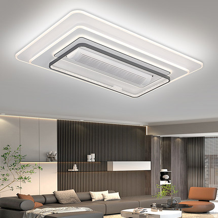 无叶风扇灯led吸顶灯2024新款客厅灯简约现代大气卧室灯中山灯具