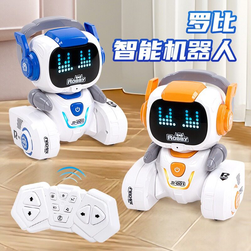 迷你小机器人玩具会唱歌说话跳舞USB充电动遥控机器人玩具男女孩