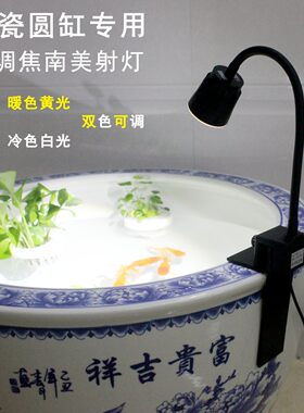 鱼缸南美射灯陶瓷圆缸专用灯
