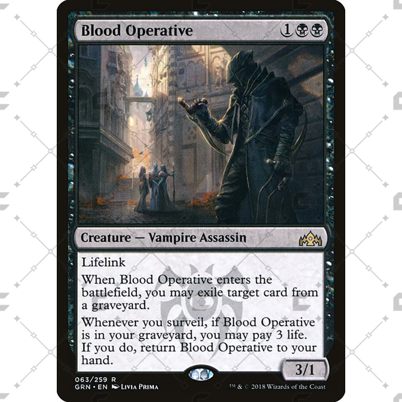 万智牌MTG烽会拉尼卡GRN63鲜血特务Blood Operative中英/闪