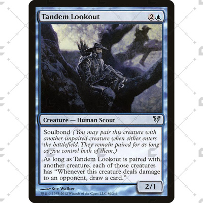 MTG万智牌艾维欣重临AVR80协力警戒员Tandem Lookout中/英/闪