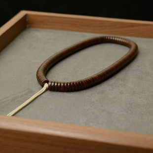 头货印尼原生态吉限弧药片椰蒂108颗手串直切桶文玩佛珠念珠原色