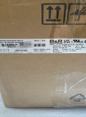 B&R贝加莱伺服电机，型号8LSA46.DA030S100-