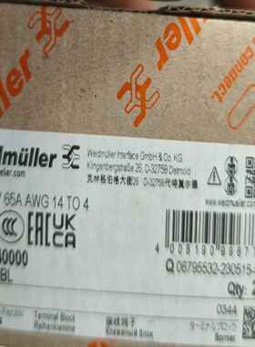 魏德米勒接线端子ZDU 16 BL 1745240000