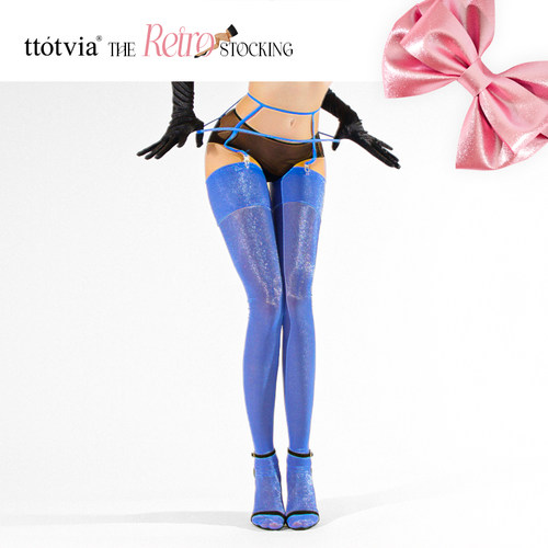 ttotvia绚丽光泽玻璃丝袜艺术