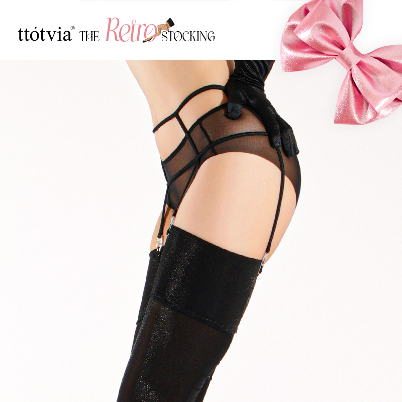 ttotvia极简彩色金属扣吊袜带