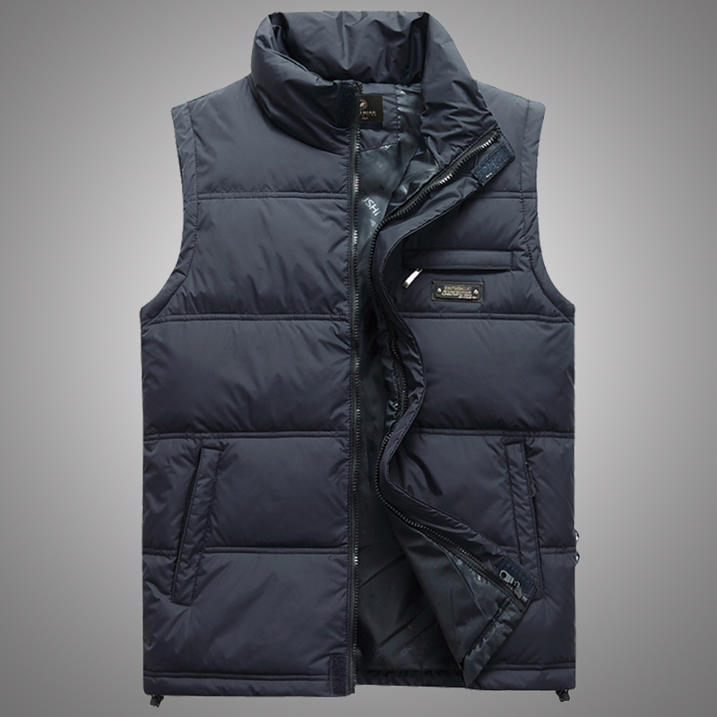 清仓特价优选男羽绒马甲中老年大码加厚坎肩立领爸爸背心外套