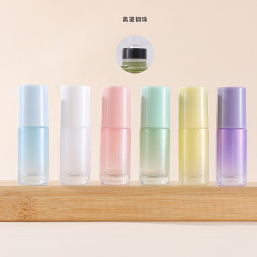 6支装 5ml滚珠瓶珠光渐变精油瓶10ml贝母走珠瓶香水分装瓶玻璃瓶