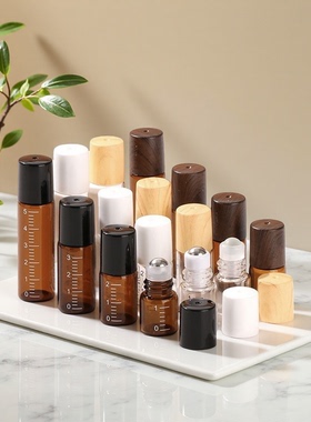 带刻度1-5ml滚珠分装瓶玻璃便携旅行小巧分装香水精油上药器空瓶