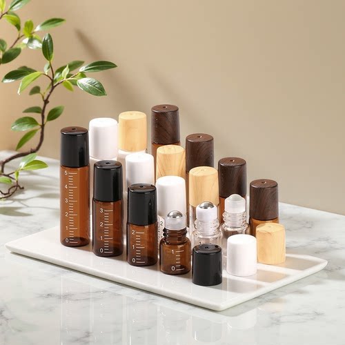 带刻度1-5ml滚珠分装瓶玻璃便携旅行小巧分装香水精油上药器空瓶