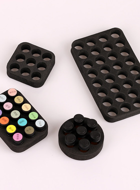 7孔9孔15精油包内托泡棉1ml2ml分装瓶7格包eva圆形方形棉片内衬