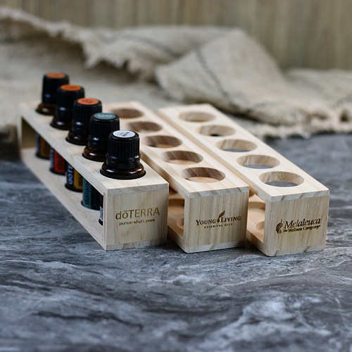 5孔实木收纳展示架刻雕刻logo