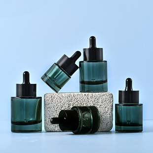 墨绿色避光滴管瓶精油精华液瓶DIY高档分装空瓶平肩精油瓶