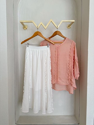 荷叶边显瘦白色半裙女夏长裙长款