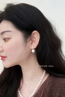 无耳洞耳夹耳饰 高级感百搭气质珍珠耳钉耳环女士 花生女郎