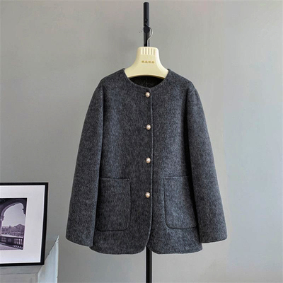 短款双面羊绒大衣羊毛呢外套