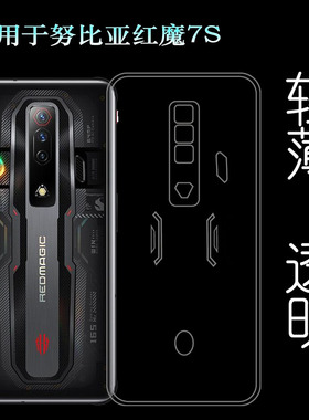 适用努比亚红魔7S轻薄手机壳Red Magic 7s隐形硅胶壳NX679S保护套柔韧度防摔防掉落白色大孔塑料胶质软边外壳