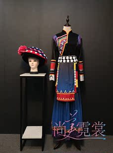 出租新款精品哈尼族女服饰 拉祜族侗族女装少数民族生活土家族服