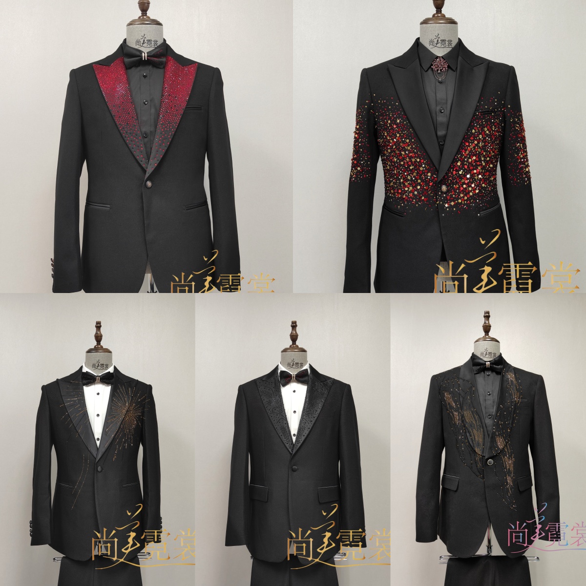 出租男士高档重工西服套装年会款