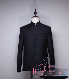 男五四黑色青年装民国学生装中山一二九大合唱舞台演出服定制出租