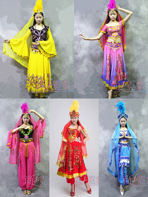新疆黄色舞蹈回族北京演出服