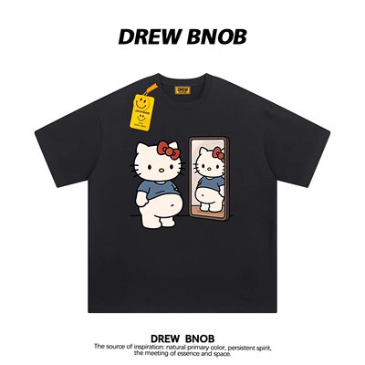Drew卡通Kitty猫纯棉短袖T恤男女