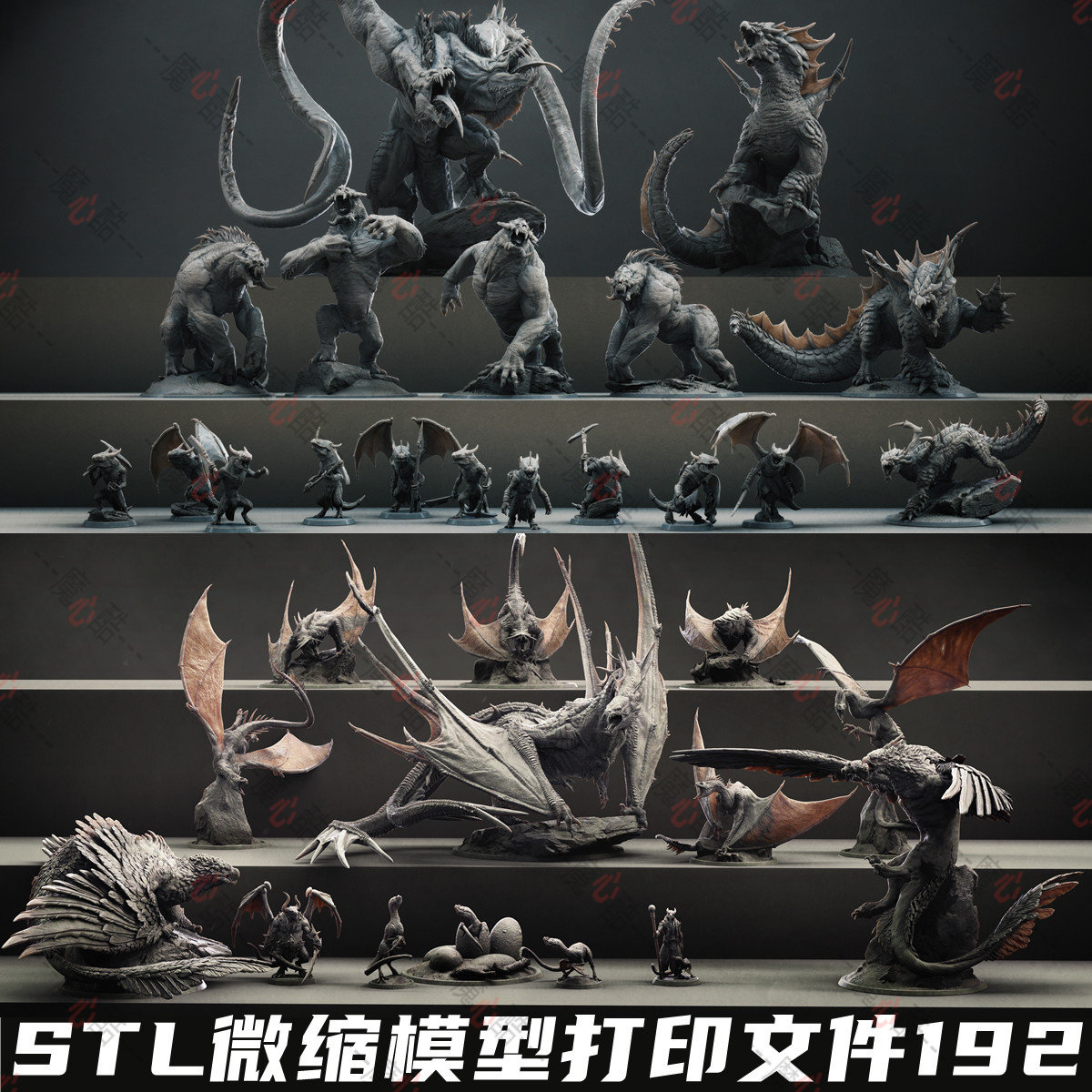 3D打印模型STL格式战争游戏桌面棋子微缩兵人合集192