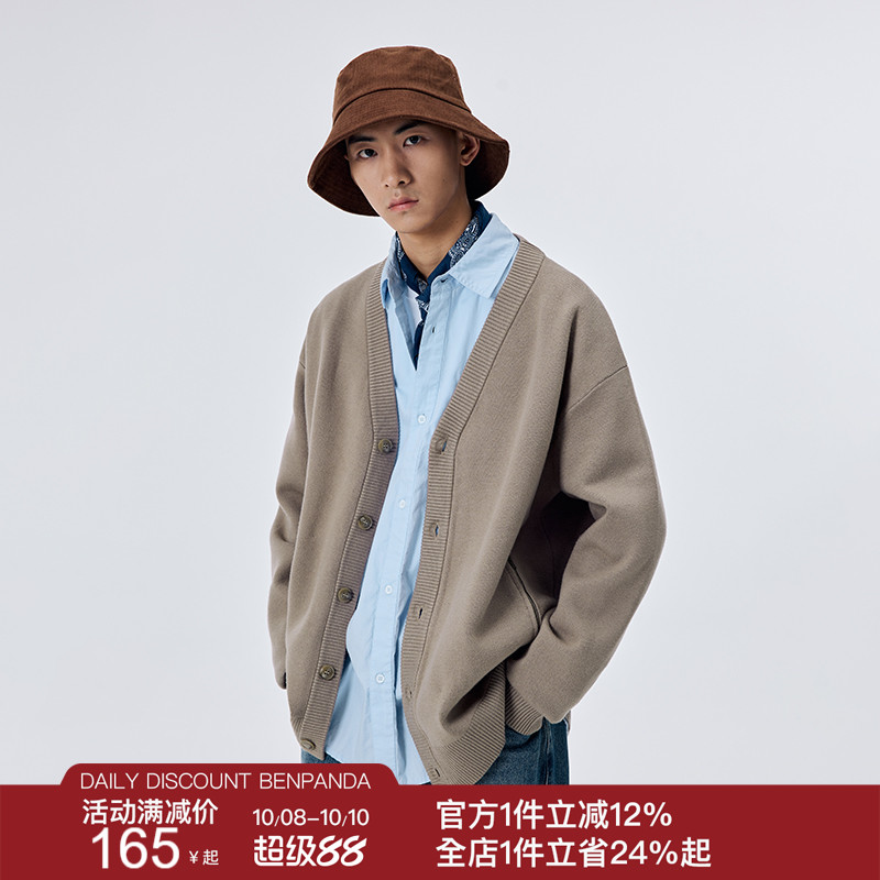 日系复古针织开衫毛衣