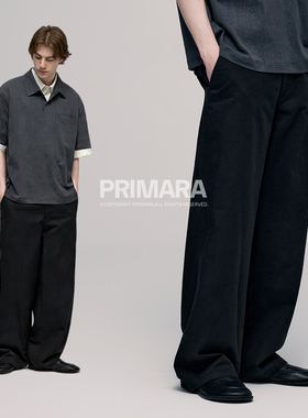 PRIMARA 四季裤第一代莱赛尔天丝棉直筒宽松休闲长裤男2026春新款