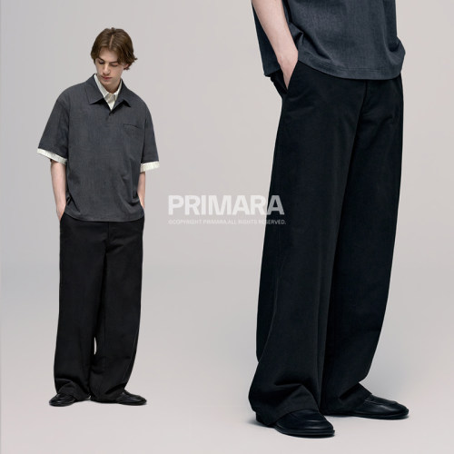 PRIMARA莱赛尔男直筒休闲裤春