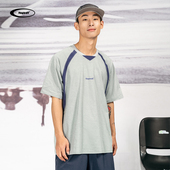 拼接撞色印花logo袖 T恤男夏季 清仓 BENPANDA户外速干运动短袖